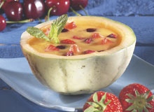Meloenengazpacho met rode vruchten recept