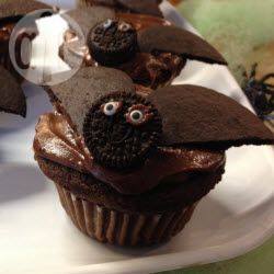 Vleermuis cupcakes voor halloween recept