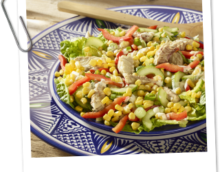 Salade met maïs en makreel recept