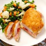 Kip cordon bleu met raclette kaas en geroosterde paprika recept ...