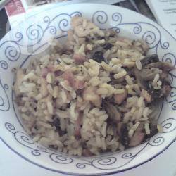 Rijst met kip en champignons recept