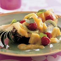 Verse ananas met mangosaus recept