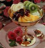 Citroenmousse met exotische fruitsalade recept