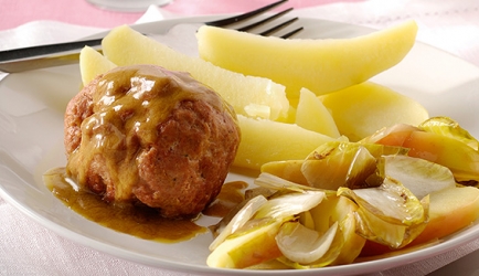 Kalfsgehaktballen met mosterdsaus recept