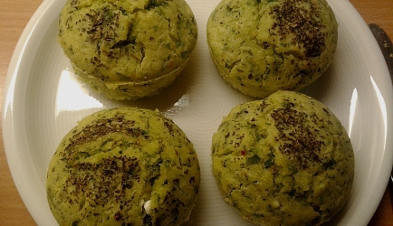 Paassnack: romige groene griekse feta muffins recept