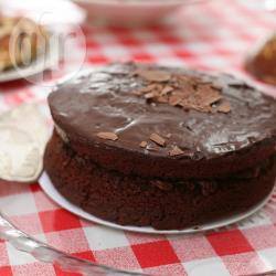 Dubbele chocoladecake met chocoladeglazuur recept