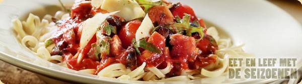 Fettucini met kip, olijven, tomaat recept