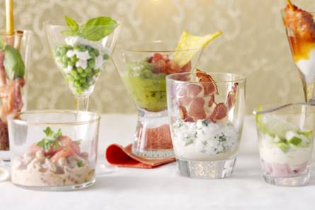 Kruidenricotta met krokante ham