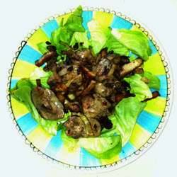 Salade met lever en spek recept