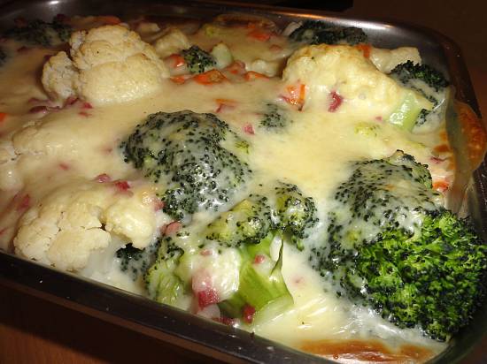 Ovenschotel: romige bloemkool broccoli wortel recept