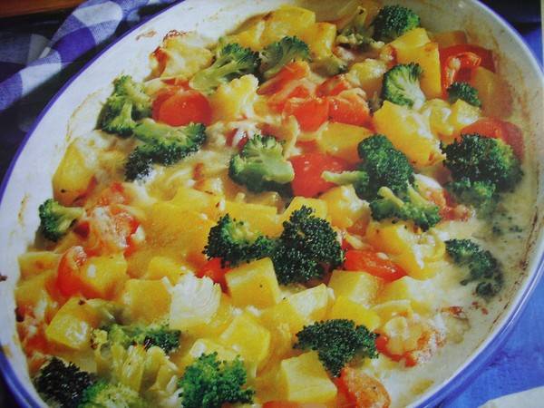 Broccolischotel met kruidenkaas. recept
