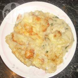 Ovenschotel met vis, aardappel en kaas recept
