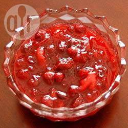 Cranberrysaus met honing en peer recept