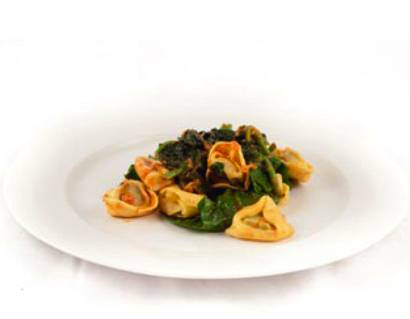 Tortellini met spinazie recept