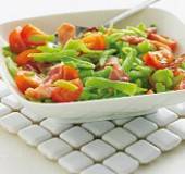 Snijbonen met bacon en tomaat recept