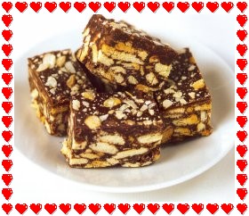 Chocolade biscuitblokjes. recept