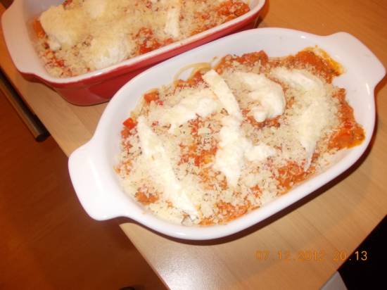 Pittig romige spaghetti ovenschotel recept