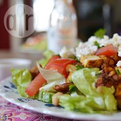 Frisse kip shoarma salade recept