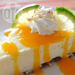 Tropische cheesecake met kokos en limoen recept