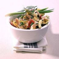 Gerookte palingsalade met pasta en asperges recept