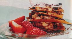 Lasagne van tiramisu en aardbeien recept