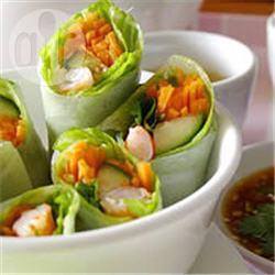 Vietnamese garnalen-lenterolletjes recept