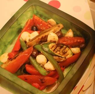 Salade van geroosterde groente met balsamico dressing recept ...