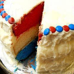 Rood-wit-blauw cake recept